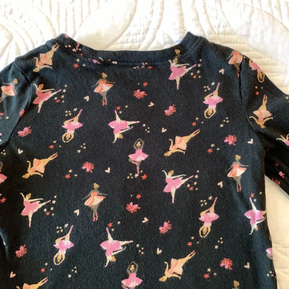 OLD NAVY Ballerina Print T-Shirt, Black, Size: ‎ Infant 12 - 18 mo.
